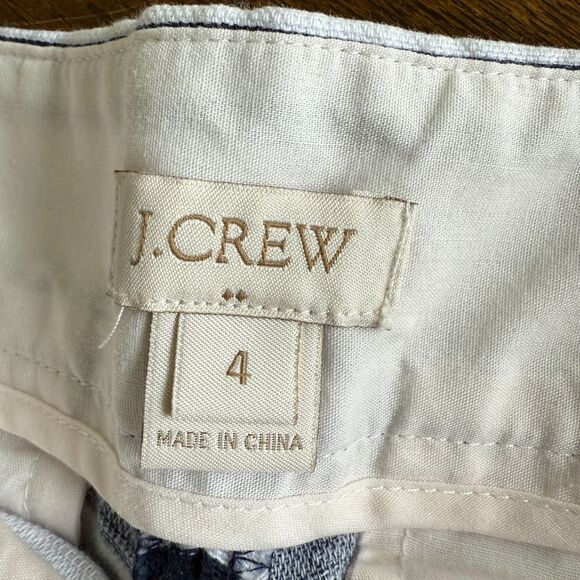 J.CREW Shorts Womens Size 4 Blue Striped Pleated Sailor‎ Summer Sailing - Picture 2 of 2